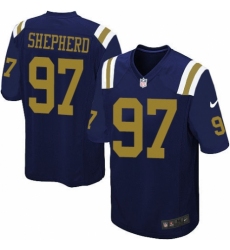 Youth Nike New York Jets #97 Nathan Shepherd Limited Navy Blue Alternate NFL Jersey