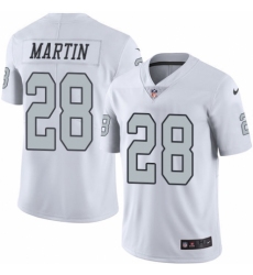 Men's Nike Oakland Raiders #28 Doug Martin Limited White Rush Vapor Untouchable NFL Jersey