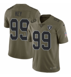 Men's Nike Oakland Raiders #99 Arden Key Limited Olive 2017 Salute to Service NFL Jersey