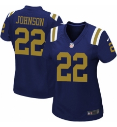 Women's Nike New York Jets #22 Trumaine Johnson Limited Navy Blue Alternate NFL Jersey