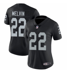 Women's Nike Oakland Raiders #22 Rashaan Melvin Black Team Color Vapor Untouchable Limited Player NFL Jersey