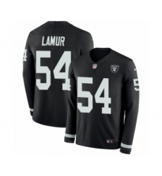 Men's Nike Oakland Raiders #54 Emmanuel Lamur Limited Black Therma Long Sleeve NFL Jersey