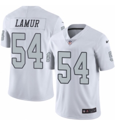 Men's Nike Oakland Raiders #54 Emmanuel Lamur Limited White Rush Vapor Untouchable NFL Jersey