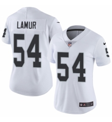 Women's Nike Oakland Raiders #54 Emmanuel Lamur White Vapor Untouchable Limited Player NFL Jersey