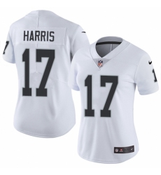 Women's Nike Oakland Raiders #17 Dwayne Harris White Vapor Untouchable Limited Player NFL Jersey
