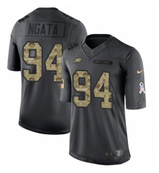 Men's Nike Philadelphia Eagles #94 Haloti Ngata Limited Black 2016 Salute to Service NFL Jersey