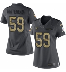 Women's Nike Oakland Raiders #59 Tahir Whitehead Limited Black 2016 Salute to Service NFL Jersey