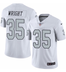 Youth Nike Oakland Raiders #35 Shareece Wright Limited White Rush Vapor Untouchable NFL Jersey