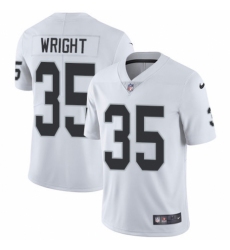 Youth Nike Oakland Raiders #35 Shareece Wright White Vapor Untouchable Limited Player NFL Jersey