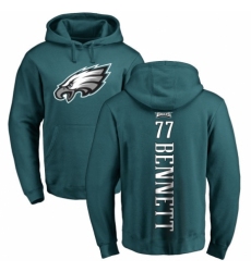 Nike Philadelphia Eagles #77 Michael Bennett Green Backer Pullover Hoodie