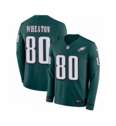 Men's Nike Philadelphia Eagles #80 Markus Wheaton Limited Green Therma Long Sleeve NFL Jersey