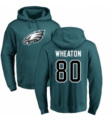 Nike Philadelphia Eagles #80 Markus Wheaton Green Name & Number Logo Pullover Hoodie