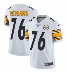 Men's Nike Pittsburgh Steelers #76 Chukwuma Okorafor White Vapor Untouchable Limited Player NFL Jersey