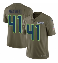 Youth Nike Seattle Seahawks #41 Byron Maxwell Limited Olive 2017 Salute to Service NFL Jersey