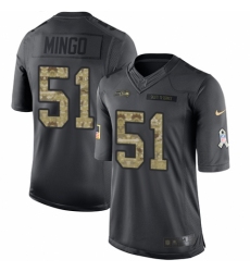 Men's Nike Seattle Seahawks #51 Barkevious Mingo Limited Black 2016 Salute to Service NFL Jersey