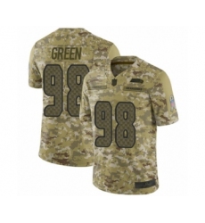 Men's Seattle Seahawks #98 Rasheem Green Limited Camo 2018 Salute to Service Football Jersey