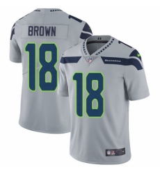 Youth Nike Seattle Seahawks #18 Jaron Brown Grey Alternate Vapor Untouchable Limited Player NFL Jersey
