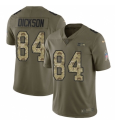 Men's Nike Seattle Seahawks #84 Ed Dickson Limited Olive/Camo 2017 Salute to Service NFL Jersey