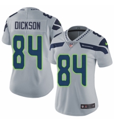 Women's Nike Seattle Seahawks #84 Ed Dickson Grey Alternate Vapor Untouchable Limited Player NFL Jersey