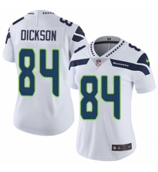 Women's Nike Seattle Seahawks #84 Ed Dickson White Vapor Untouchable Limited Player NFL Jersey