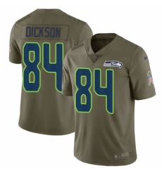 Youth Nike Seattle Seahawks #84 Ed Dickson Limited Olive 2017 Salute to Service NFL Jersey