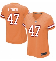 Women's Nike Tampa Bay Buccaneers #47 John Lynch Elite Orange Glaze Alternate NFL Jersey