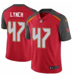 Youth Nike Tampa Bay Buccaneers #47 John Lynch Red Team Color Vapor Untouchable Elite Player NFL Jersey