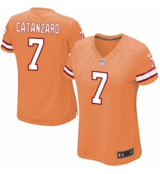 Women's Nike Tampa Bay Buccaneers #7 Chandler Catanzaro Elite Orange Glaze Alternate NFL Jersey