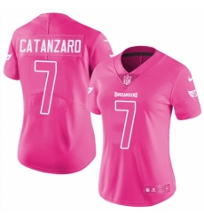 Women's Nike Tampa Bay Buccaneers #7 Chandler Catanzaro Limited Pink Rush Fashion NFL Jersey