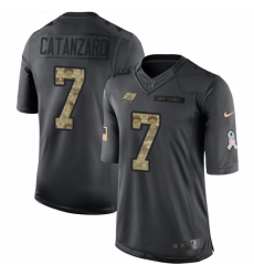 Youth Nike Tampa Bay Buccaneers #7 Chandler Catanzaro Limited Black 2016 Salute to Service NFL Jersey