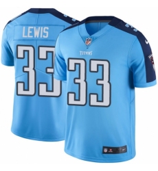 Men's Nike Tennessee Titans #33 Dion Lewis Elite Light Blue Rush Vapor Untouchable NFL Jersey