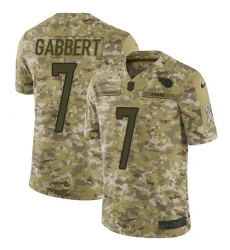Men's Nike Tennessee Titans #7 Blaine Gabbert Limited Camo 2018 Salute to Service NFL Jersey
