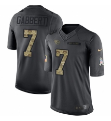 Youth Nike Tennessee Titans #7 Blaine Gabbert Limited Black 2016 Salute to Service NFL Jersey