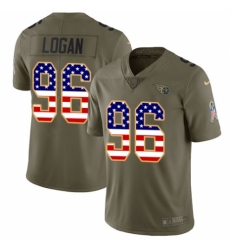 Men's Nike Tennessee Titans #96 Bennie Logan Limited Olive/USA Flag 2017 Salute to Service NFL Jersey