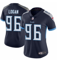 Women's Nike Tennessee Titans #96 Bennie Logan Navy Blue Team Color Vapor Untouchable Limited Player NFL Jersey