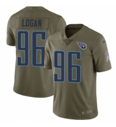 Youth Nike Tennessee Titans #96 Bennie Logan Limited Olive 2017 Salute to Service NFL Jersey