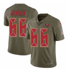 Men's Nike Tampa Bay Buccaneers #66 Ryan Jensen Limited Olive 2017 Salute to Service NFL Jersey