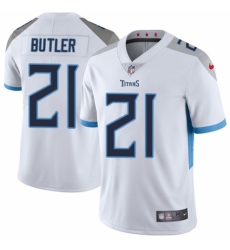 Men's Nike Tennessee Titans #21 Malcolm Butler White Vapor Untouchable Limited Player NFL Jersey