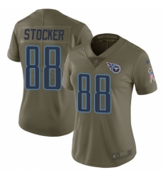 Women's Nike Tennessee Titans #88 Luke Stocker Limited Olive 2017 Salute to Service NFL Jersey