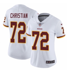 Women's Nike Washington Redskins #72 Geron Christian White Vapor Untouchable Elite Player NFL Jersey