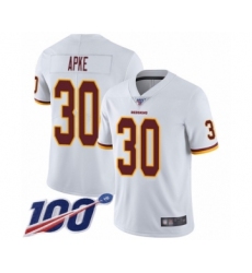 Men's Washington Redskins #30 Troy Apke White Vapor Untouchable Limited Player 100th Season Football Jersey