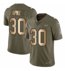 Youth Nike Washington Redskins #30 Troy Apke Limited Olive/Gold 2017 Salute to Service NFL Jersey