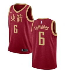 Youth Nike Houston Rockets #6 Vincent Edwards Swingman Red NBA Jersey - 2018 19 City Edition