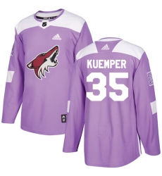 Youth Adidas Arizona Coyotes #35 Darcy Kuemper Authentic White Away NHL Jersey