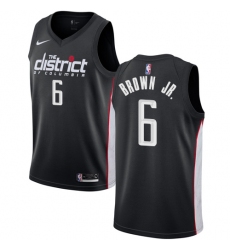 Women's Nike Washington Wizards #6 Troy Brown Jr. Swingman Black NBA Jersey - City Edition
