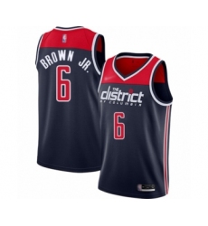 Women's Washington Wizards #6 Troy Brown Jr. Swingman Navy Blue Finished Basketball Jersey - Statement Edition