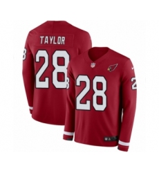 Men's Nike Arizona Cardinals #28 Jamar Taylor Limited Red Therma Long Sleeve NFL Jersey