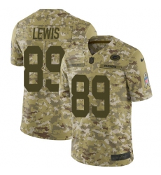 Men's Nike Green Bay Packers #89 Marcedes Lewis Limited Camo 2018 Salute to Service NFL Jersey