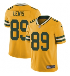 Men's Nike Green Bay Packers #89 Marcedes Lewis Limited Gold Rush Vapor Untouchable NFL Jersey