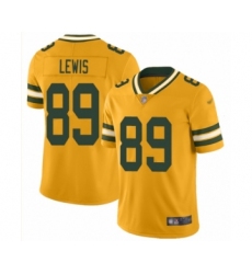 Women's Green Bay Packers #89 Marcedes Lewis Limited Gold Inverted Legend Football Jersey
